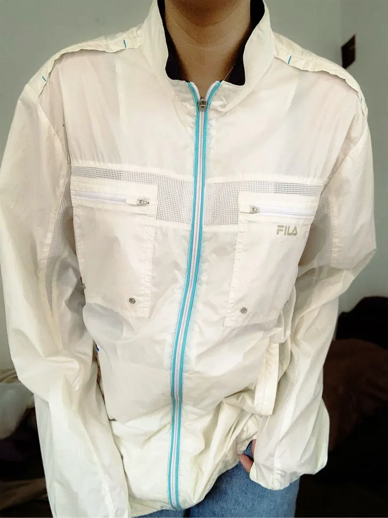 Fila Streetwear Sportswear Windbreaker Pria white blue photo 1