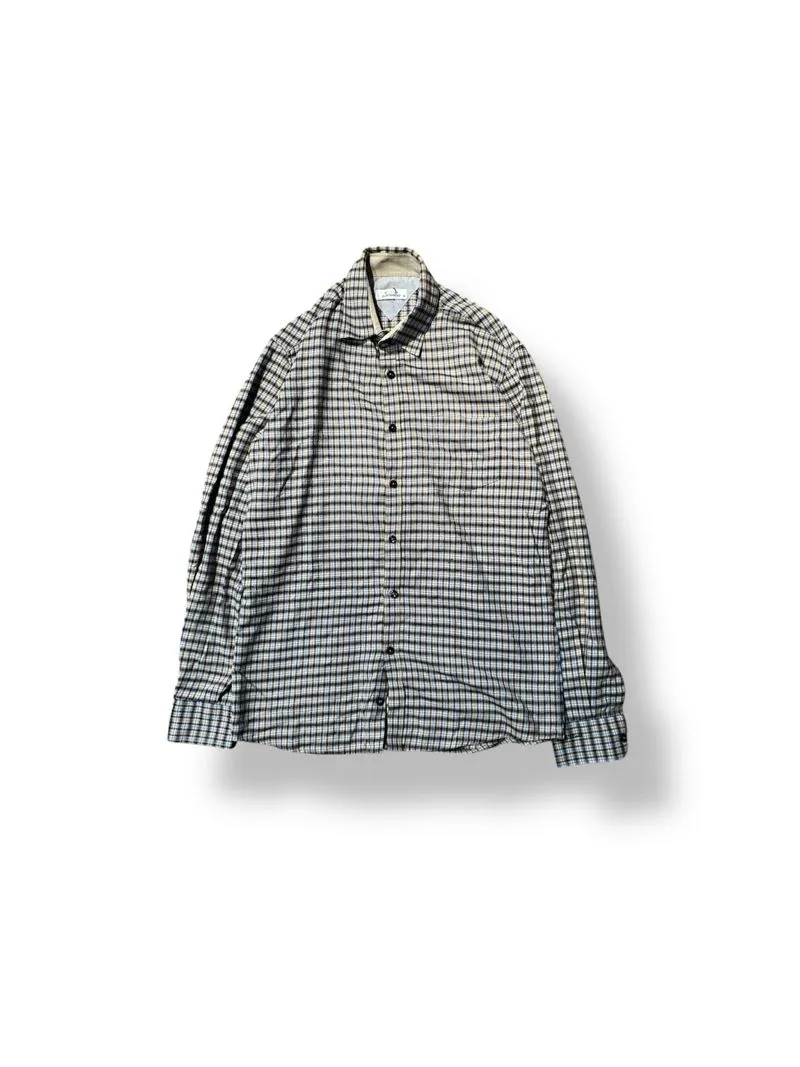 Streetwear Formal shirt Pria white brown photo 1