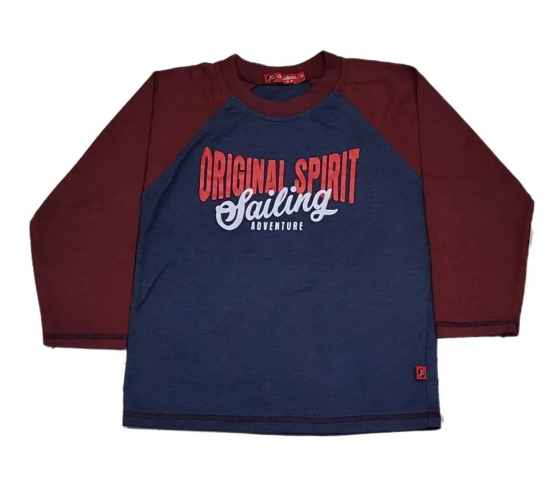 Casual T-shirt Kids burgundy navy photo 1