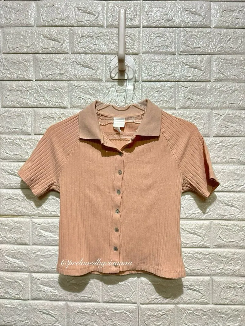 H&M Streetwear Crop top Wanita orange photo 1