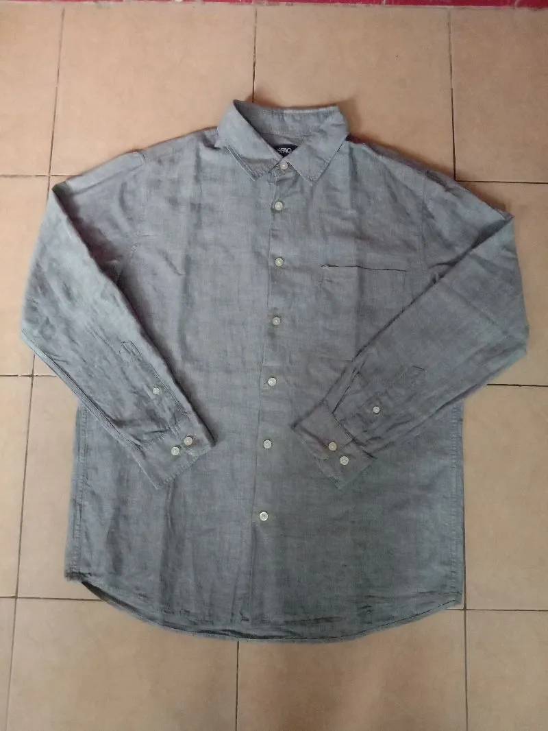 Vintage Y2K Formal shirt Pria gray photo 1