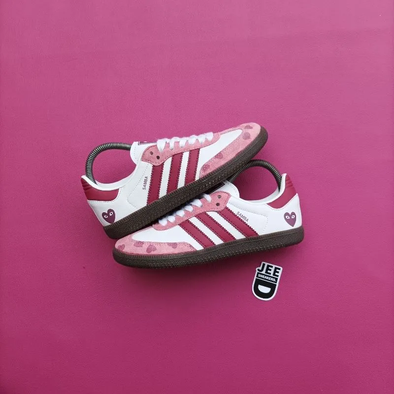 New Balance Streetwear Casual Sneakers Wanita white red photo 1