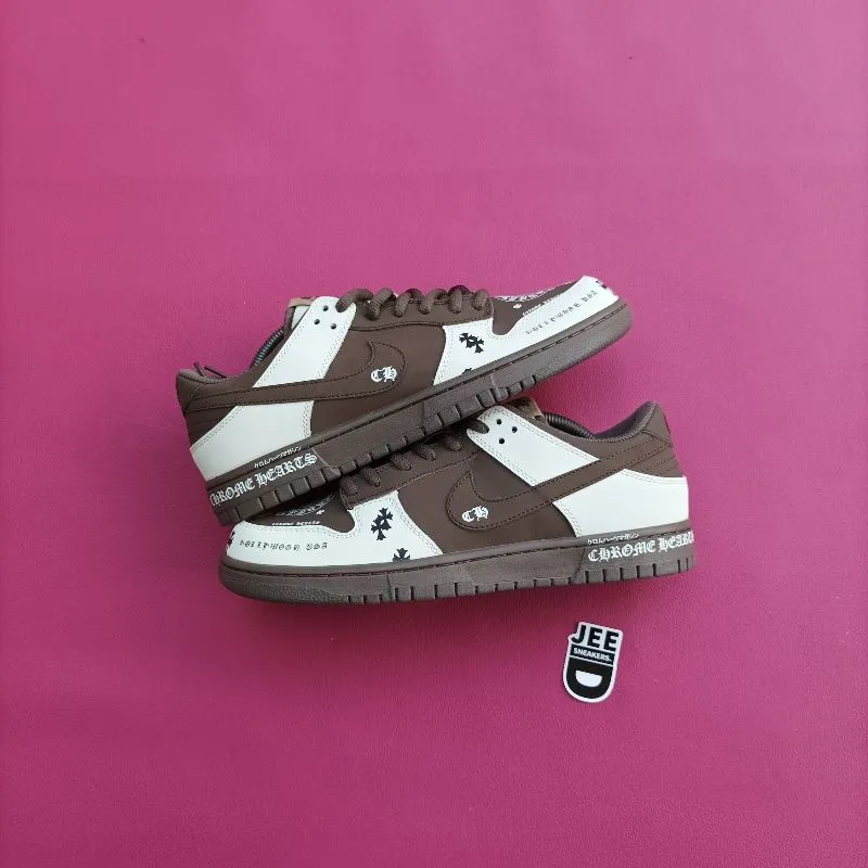 Nike Streetwear Casual Sneakers Pria white brown photo 1