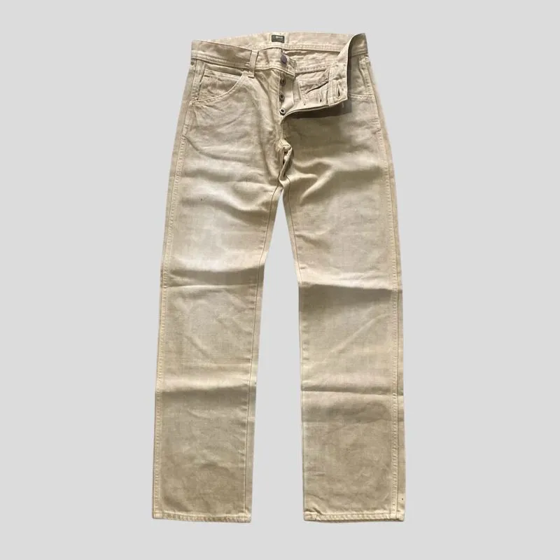 Japanese brand Vintage Y2K Jeans Pria cream tan photo 1