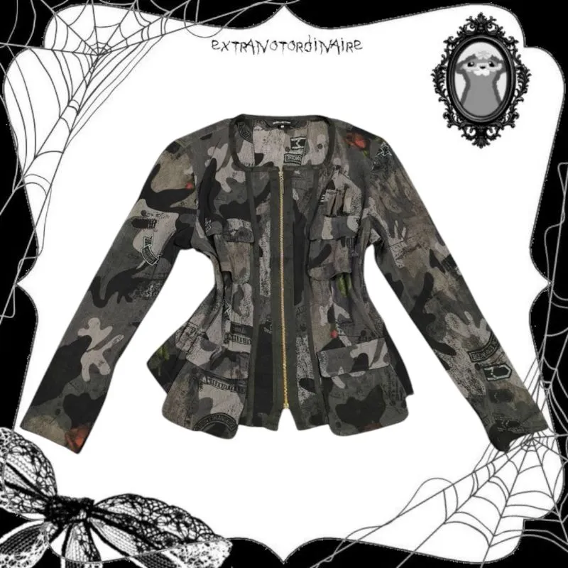 Japanese brand Streetwear Y2K Blouse Wanita multicolor photo 1