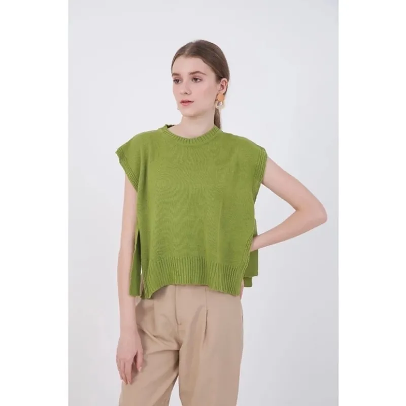 Casual Sweater Wanita green photo 1