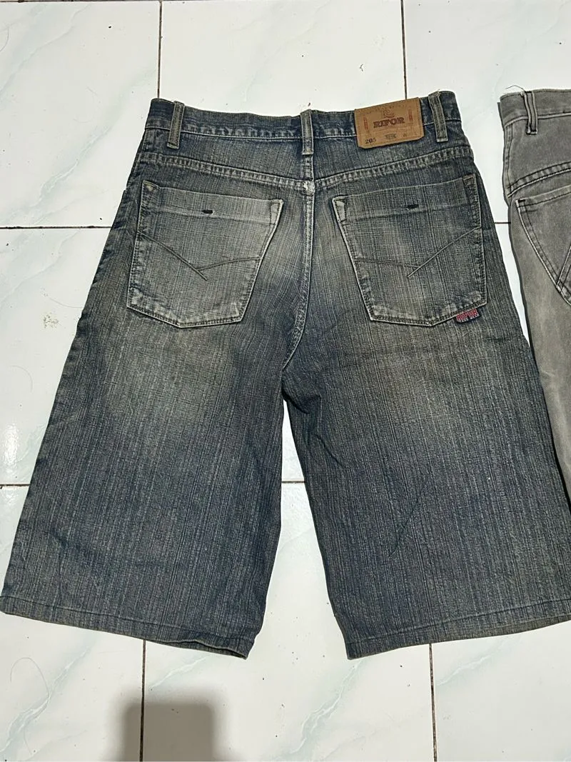 Y2K Skater Jeans Pria blue gray photo 1