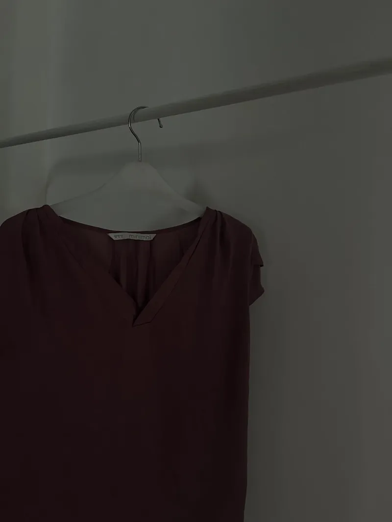 Minimal Casual Shirt Wanita purple pink photo 1