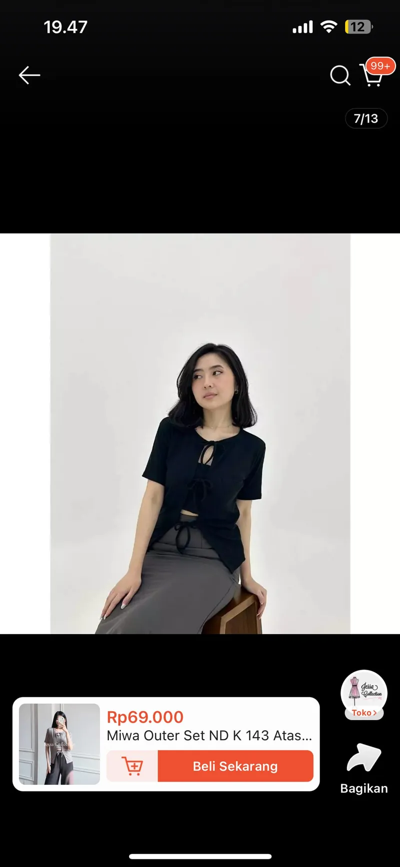 Casual Casual shirt Pria black photo 1