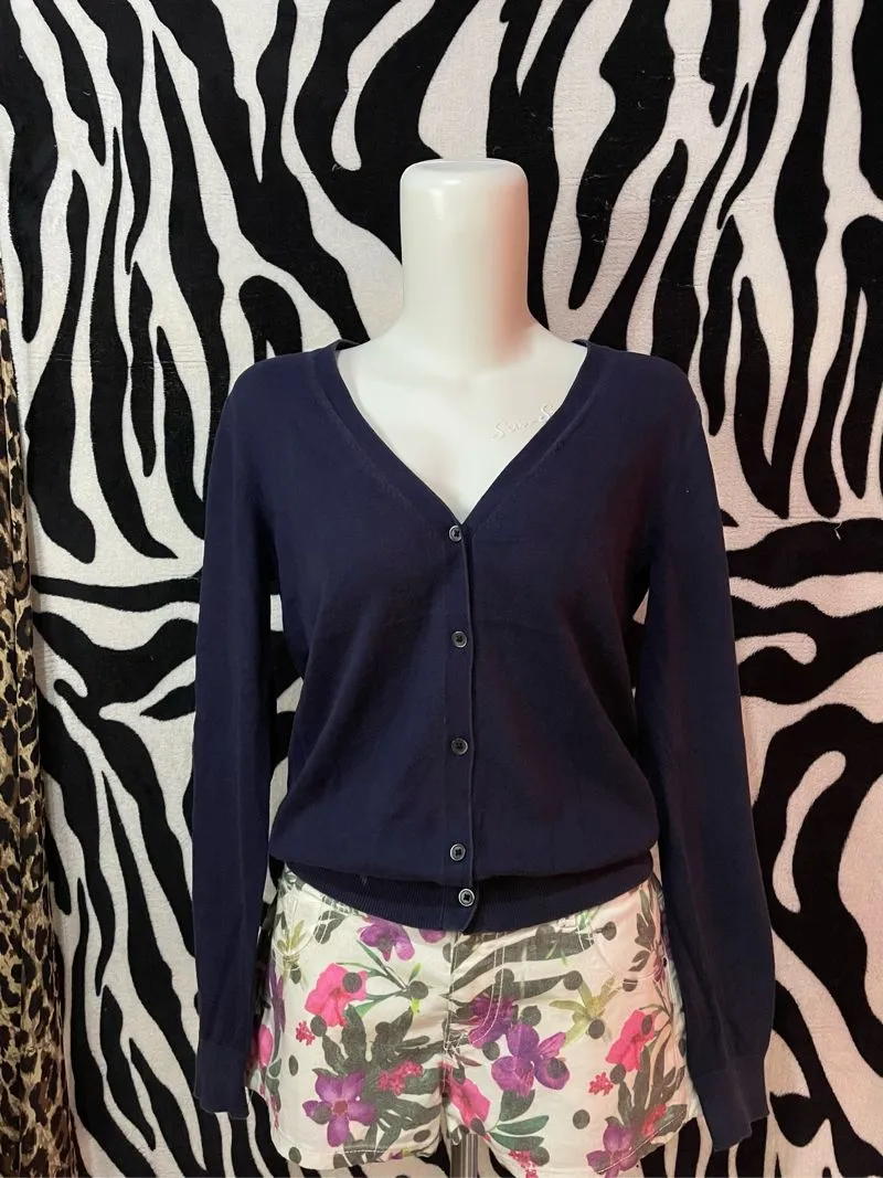 Uniqlo Casual Cardigan Wanita navy photo 1
