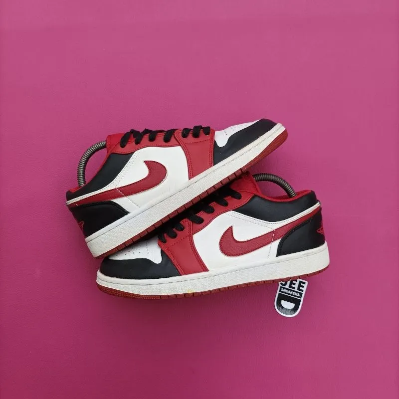 Nike Air Jordan Streetwear Casual Sneakers Wanita white red photo 1