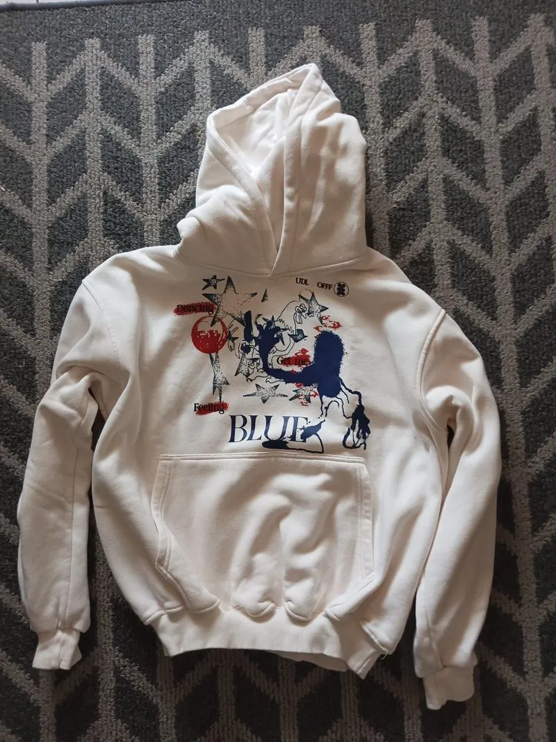 Streetwear Casual Hoody Pria white photo 1