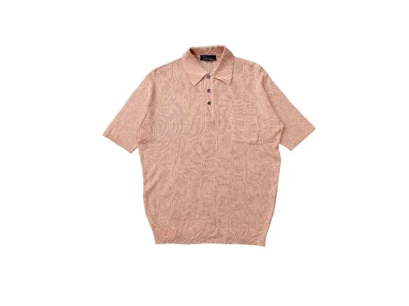 Japanese brand Minimalist Casual Polo shirt Pria orange photo 1