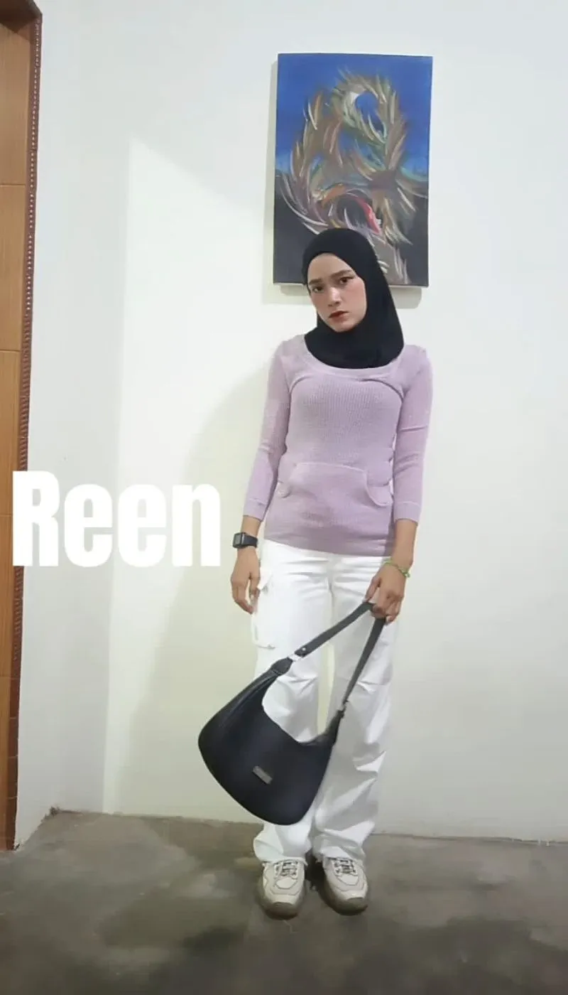 Izzue Streetwear Casual Sweatshirt Wanita purple photo 1