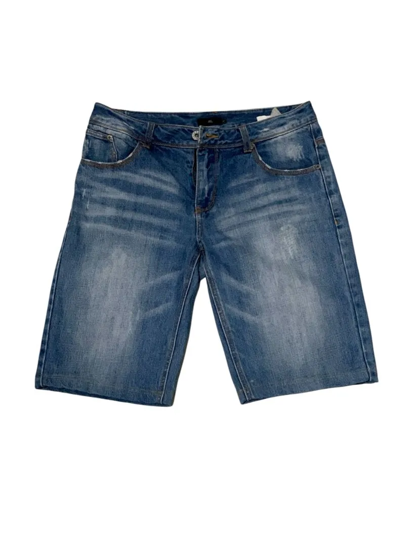 Streetwear Skater Jeans Pria white blue photo 1