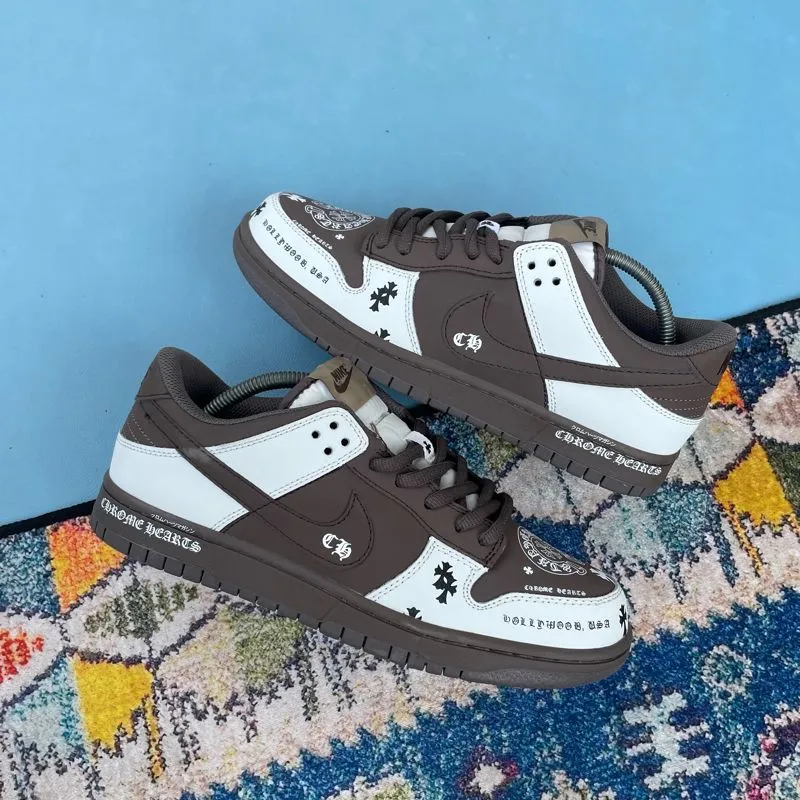 Chrome Hearts Indie Casual Sneakers Pria white brown photo 1