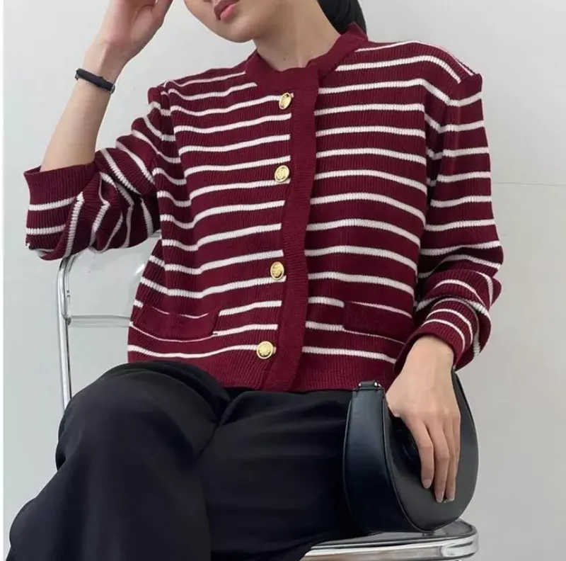 Streetwear Blazer Wanita burgundy red photo 1
