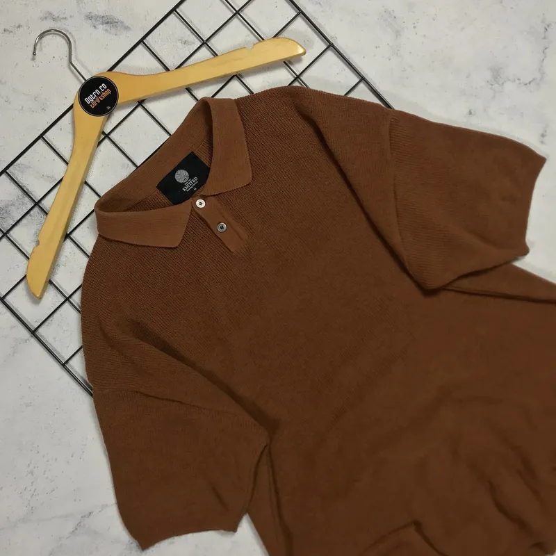 Vintage Polo shirt Pria brown photo 1