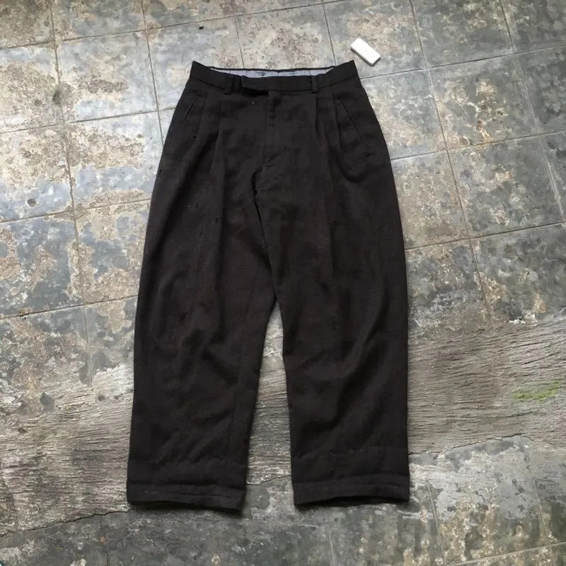 Japanese brand Casual Formal pants Pria burgundy black photo 1