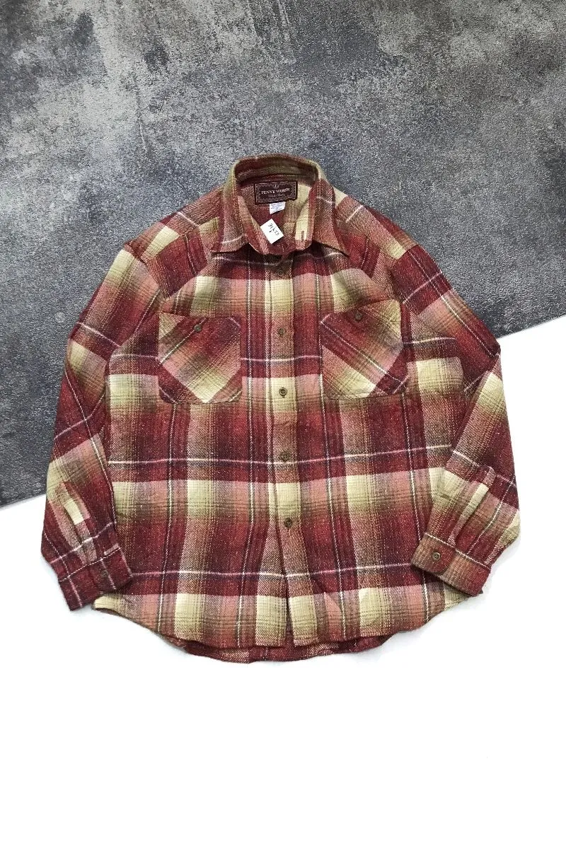 Vintage Casual Casual shirt Pria tan brown photo 1