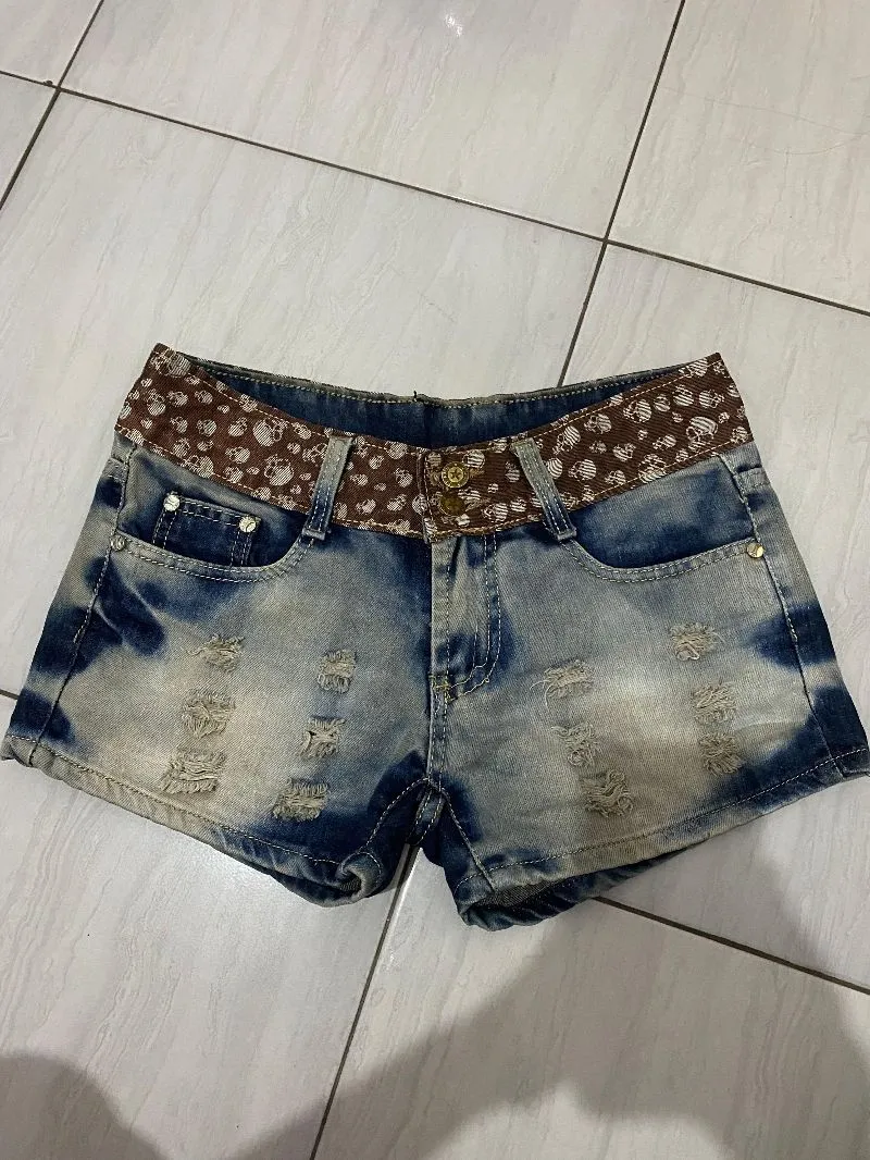 Grunge Goth Short Wanita multicolor photo 1