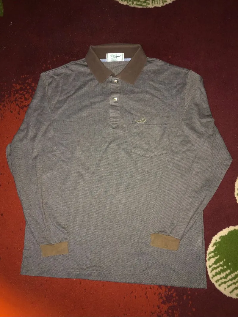 Crocodile Vintage Luxury Polo shirt Pria gray photo 1