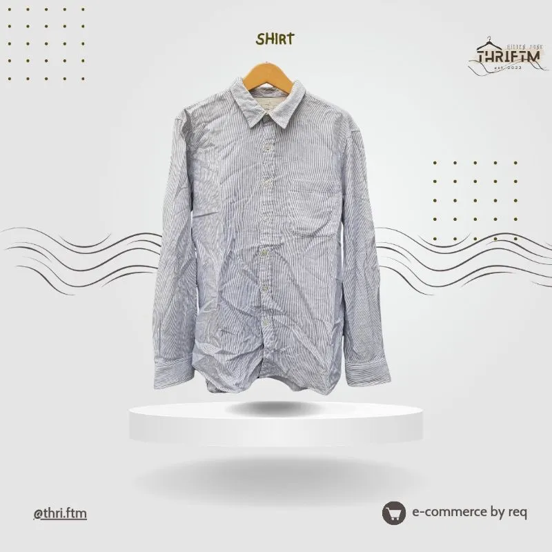 Japanese brand Casual Formal shirt Pria blue photo 1