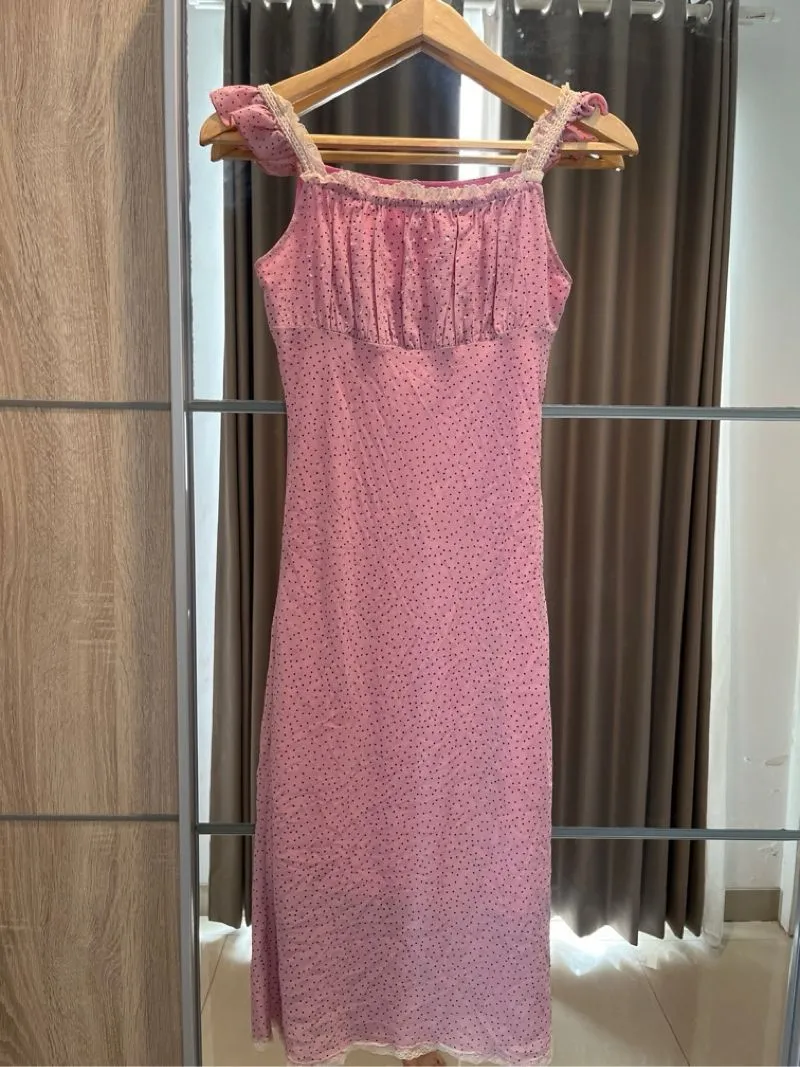Coquette Bodycon dress Wanita pink photo 1