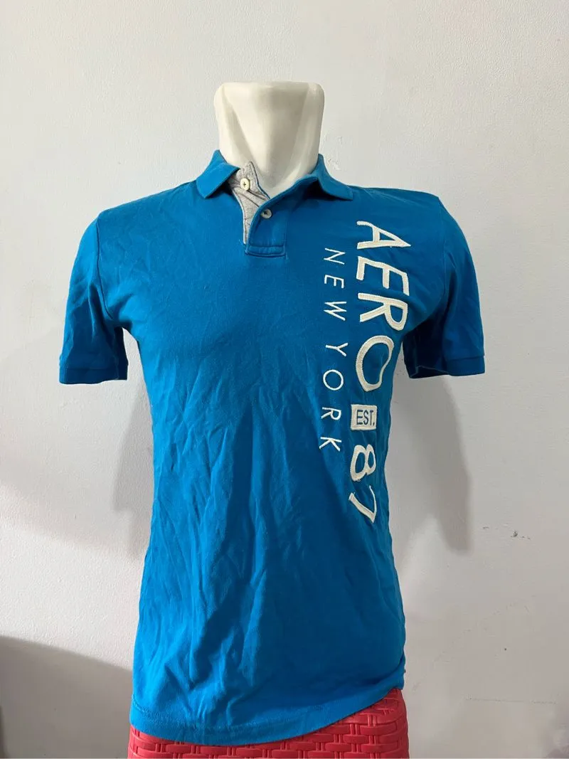 Streetwear Polo shirt Pria blue photo 1