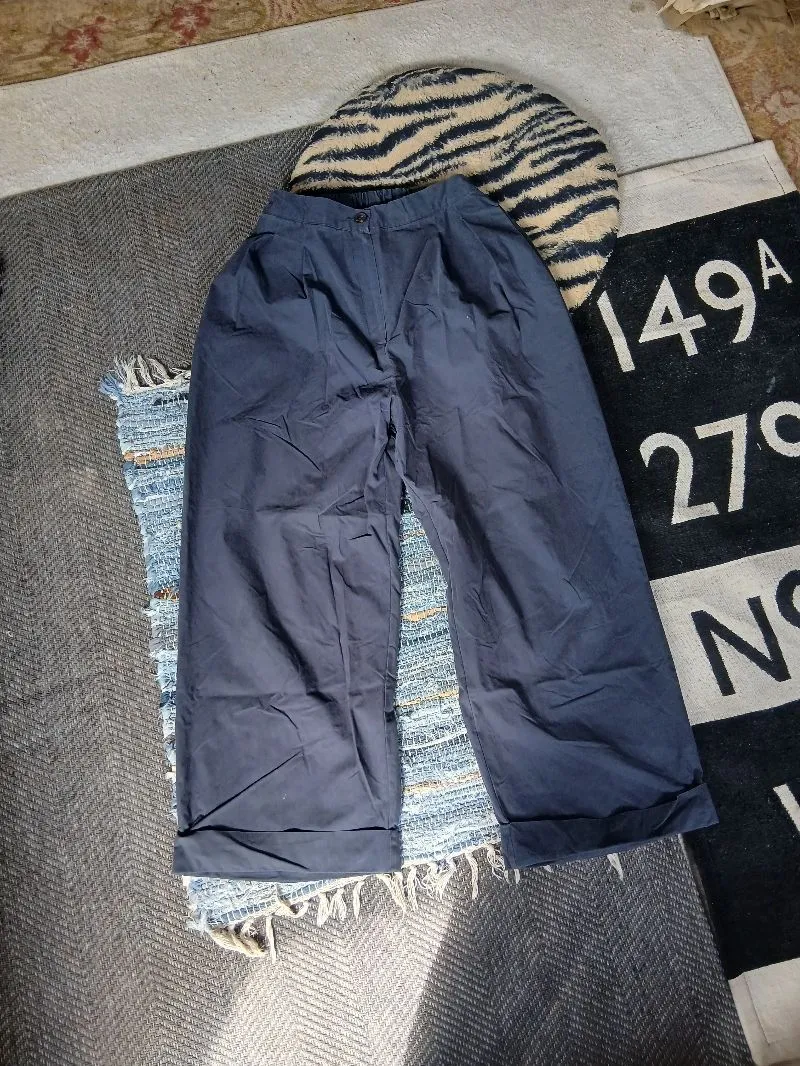 Japanese brand Vintage Y2K Wide leg jeans Wanita navy photo 1