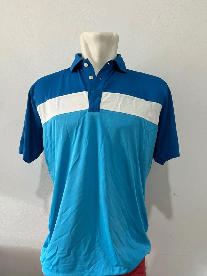 Biker T-shirt Pria white blue photo 1