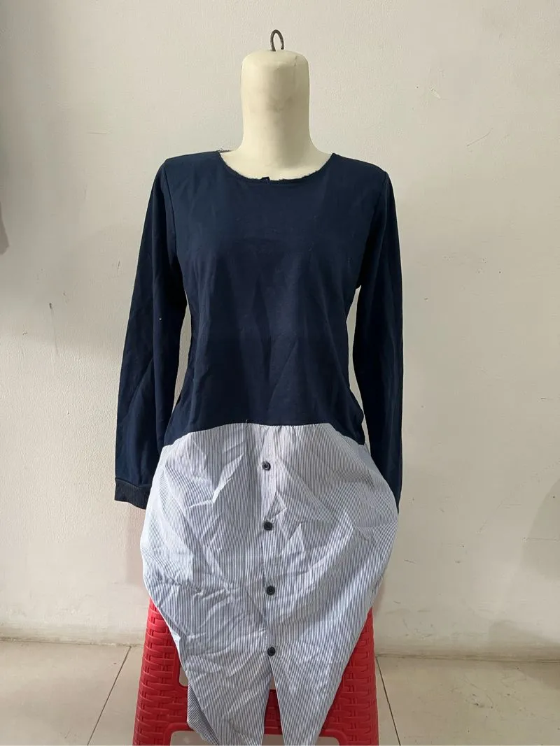 Casual Midi dress Wanita blue photo 1