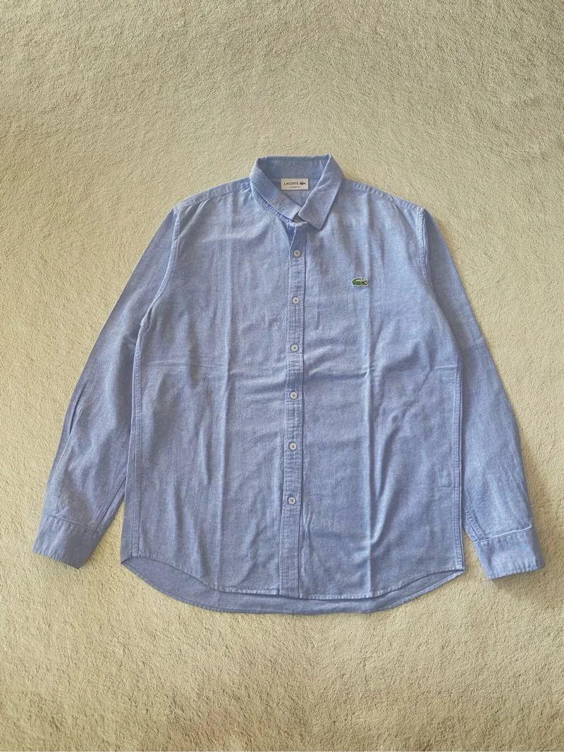 Lacoste Luxury Casual Formal shirt Pria blue photo 1