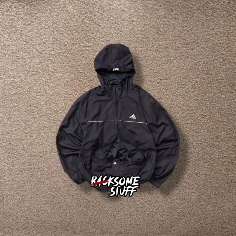 Adidas Y2K Sportswear Windbreaker Pria black photo 1