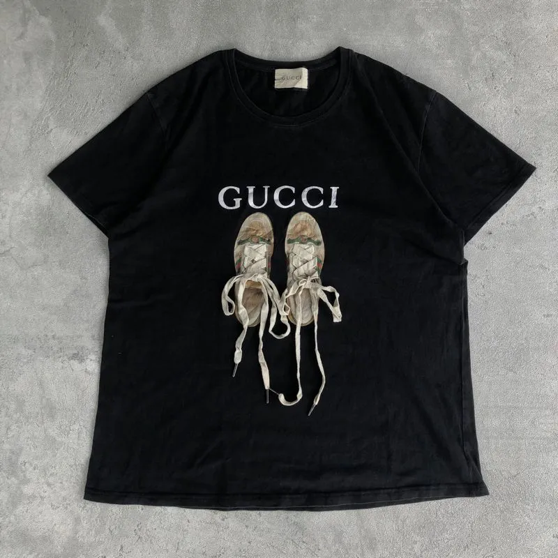 Gucci Streetwear Luxury T-shirt Pria black photo 1