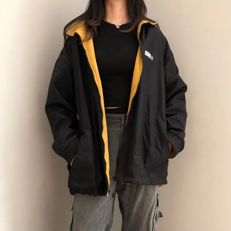 Streetwear Y2K Varsity jacket Pria black photo 1
