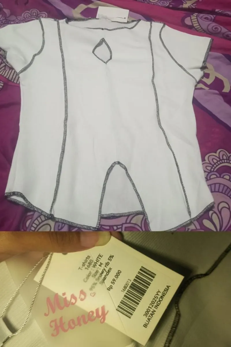 Y2K T-shirt Wanita white photo 1