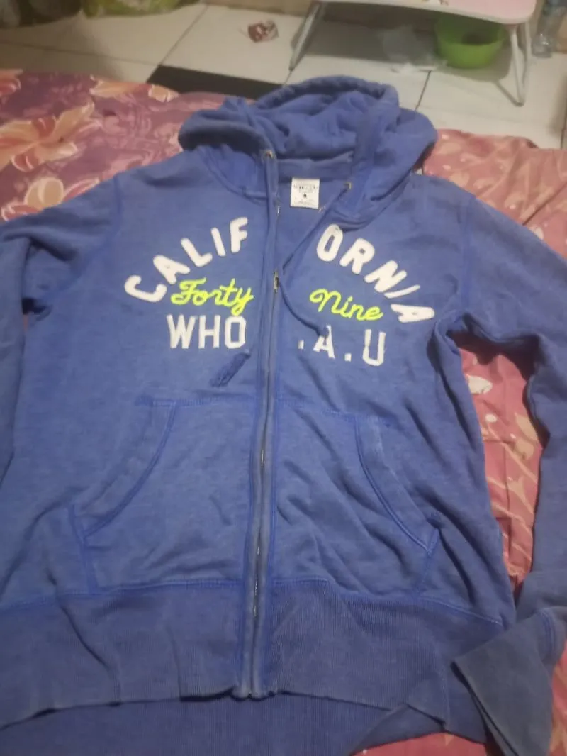 WHO.A.U Casual Hoody Pria blue photo 1