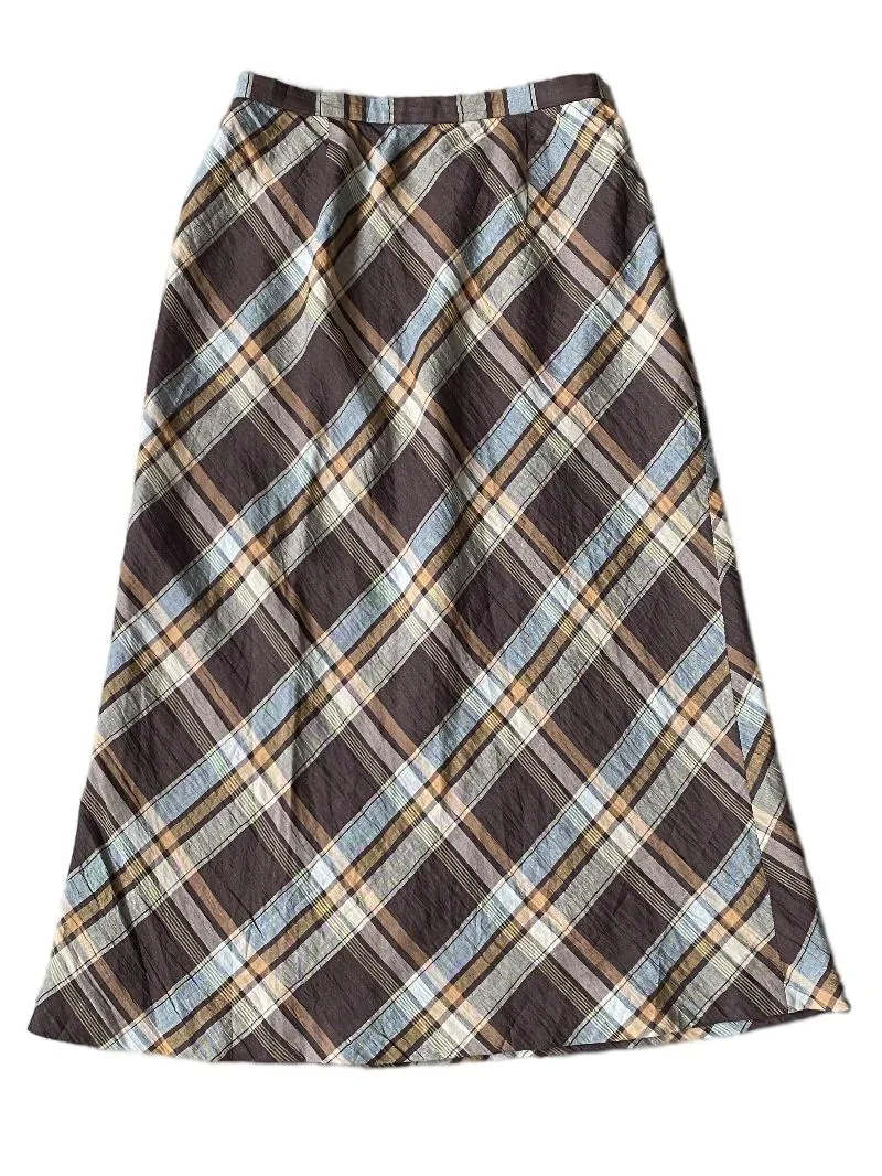Vintage Skirt Wanita brown photo 1