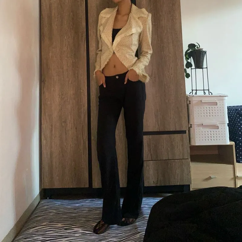 Mango Y2K Minimalist Wanita cream photo 1