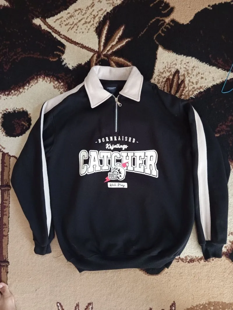 Casual Sweater Pria white black photo 1