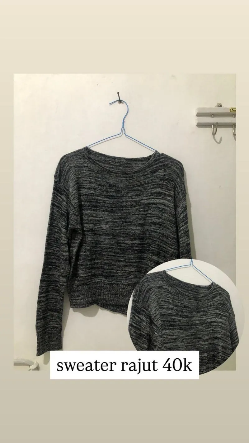 Minimalist Casual Sweatshirt Wanita silver gray photo 1
