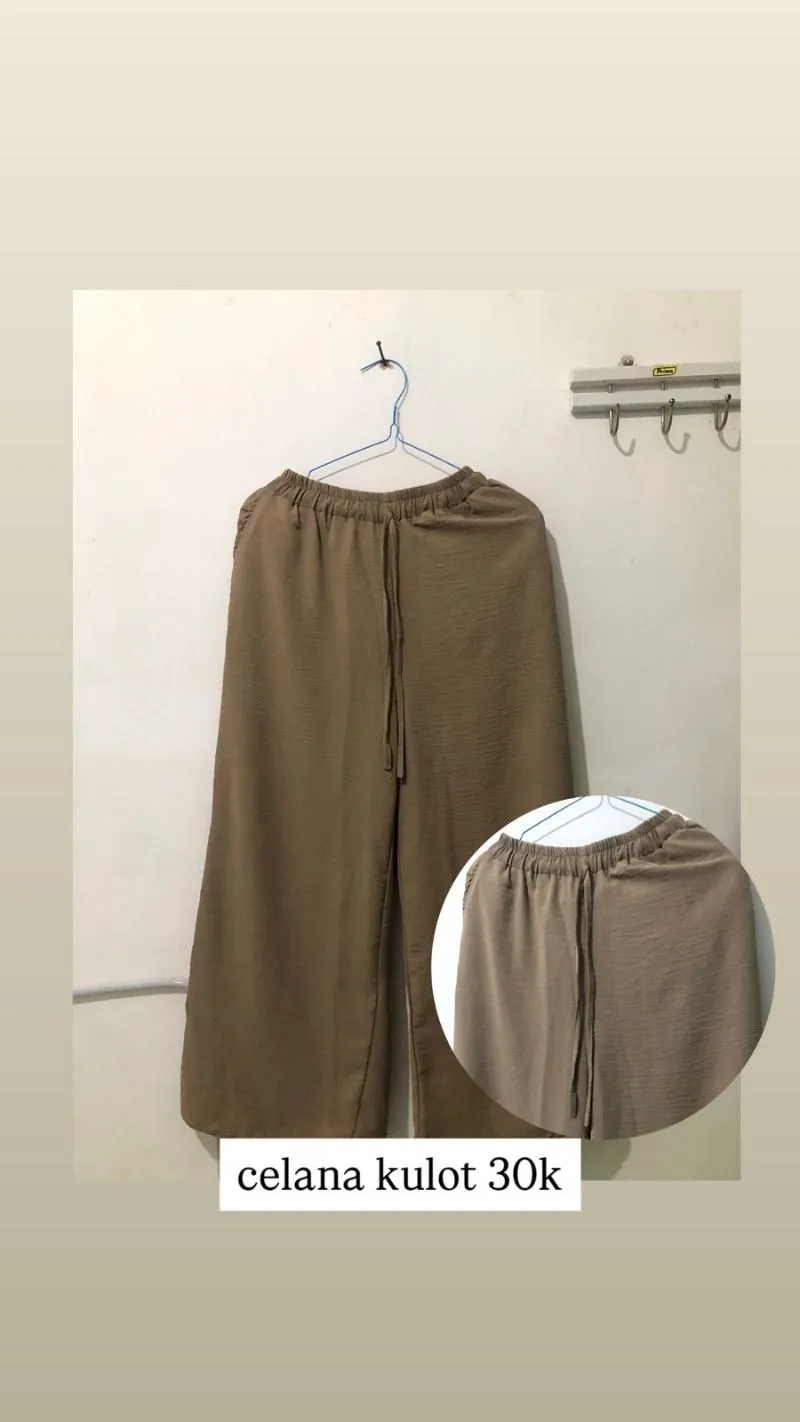 Minimalist Culotte Wanita tan photo 1
