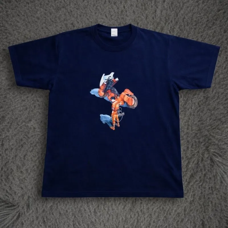 Japanese brand Vintage T-shirt Pria navy photo 1