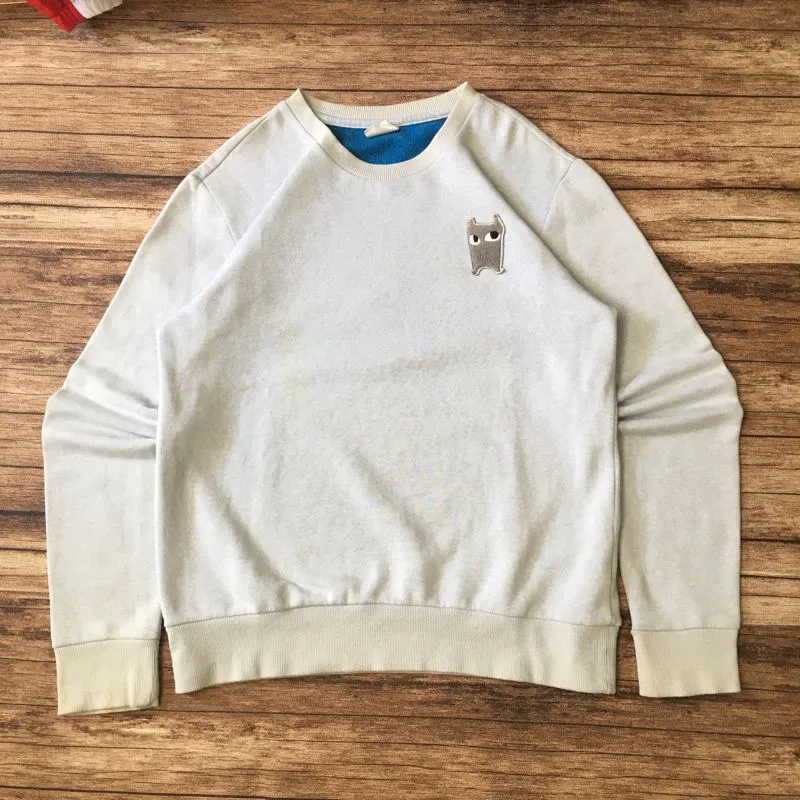 Polham Gorpcore Casual Sweater Pria white photo 1