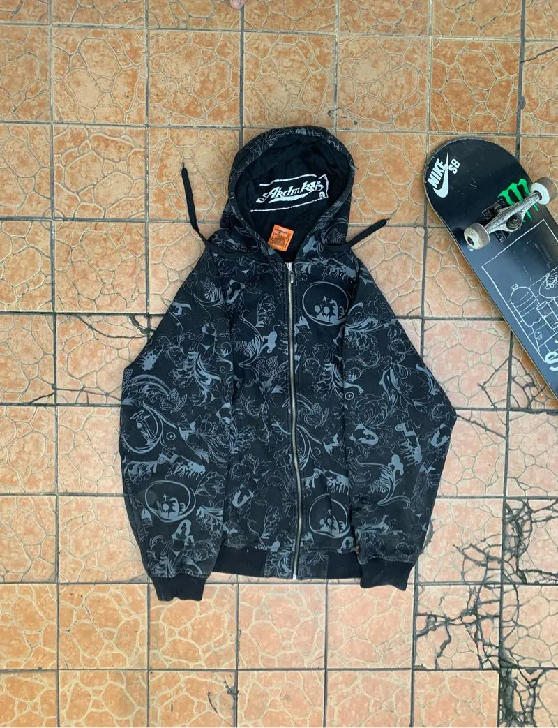 Akademiks Streetwear Hoody Pria white black photo 1