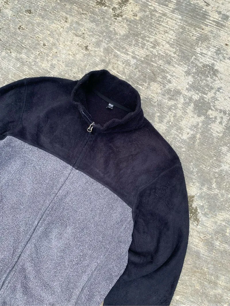 Uniqlo Casual Pea coat Pria black gray photo 1