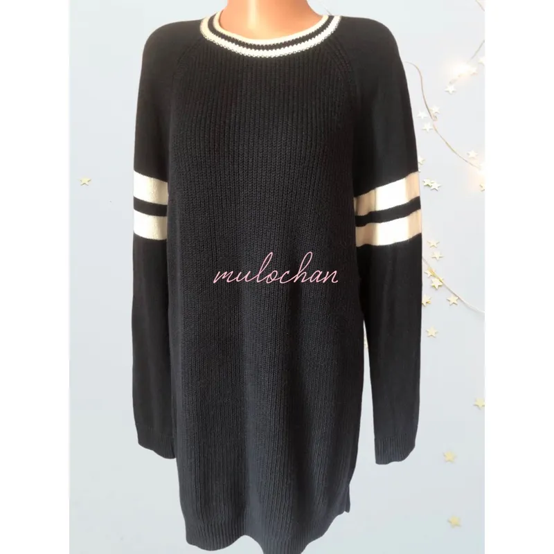 Uniqlo Casual Sweater Wanita white navy photo 1