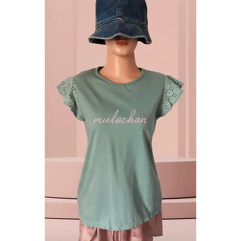 Uniqlo Casual T-shirt Wanita green photo 1