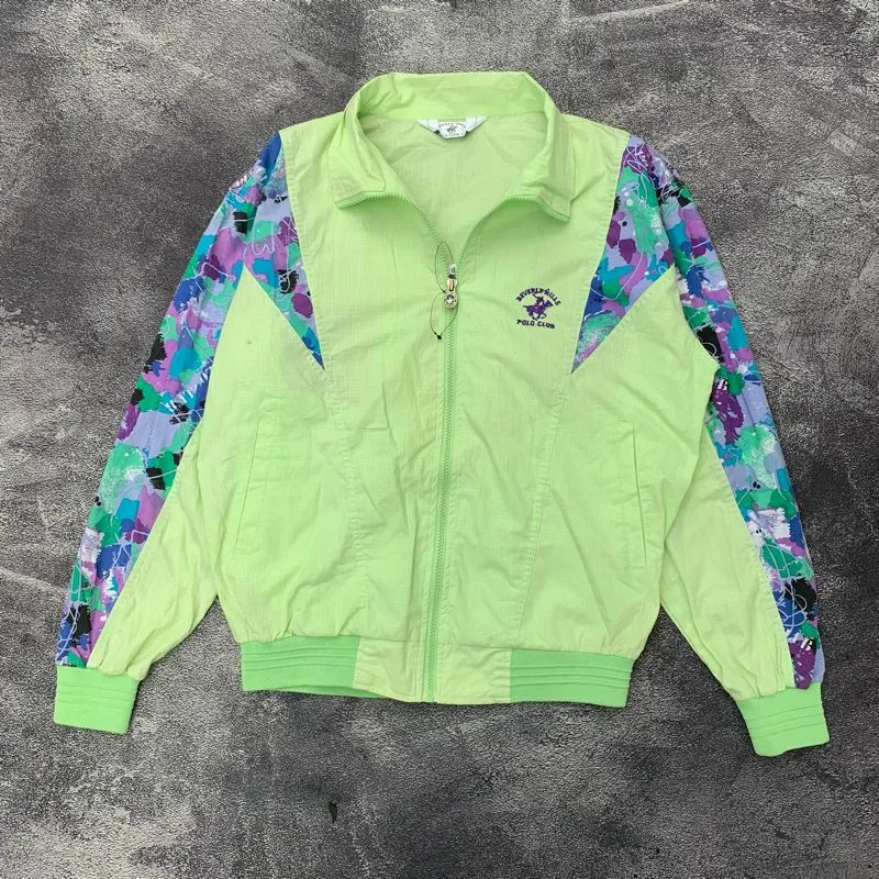 Beverly Hills Polo Club Streetwear Casual Windbreaker Pria green photo 1